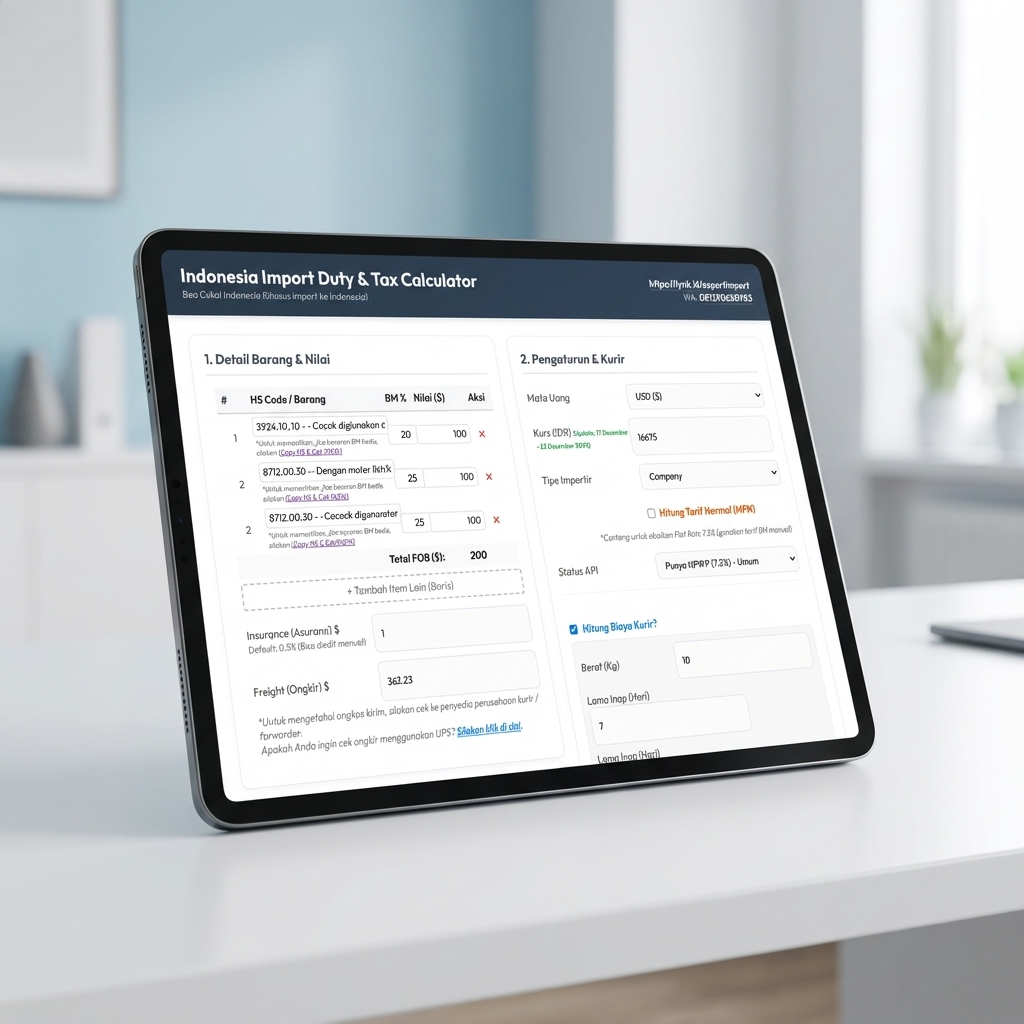 Import Duty & Tax Calculator Indonesia